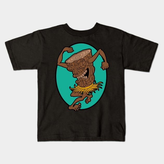 Skankin Tiki Kids T-Shirt by artwork-a-go-go